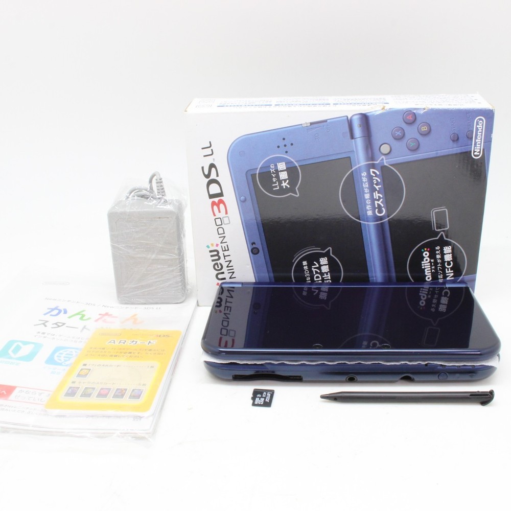 [ TOP MINT IN BOX ] NINTENDO NEW 3DS XL Metallic Blue Console From Japan 4282
