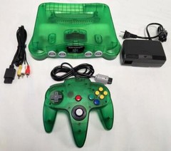 Vintage N64 Funtastic Jungle Translucent GREEN Nintendo-64 Gaming Console System
