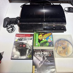 Sony PlayStation 3 CECHE01 80GB Console ,Controller & Games Tested PS1,PS2 & PS3