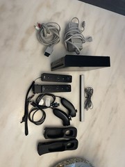 Nintendo Wii Console Black W/ All Cables & Stand – Working And Controllers