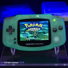 Clear Teal Glow In The Dark GameBoy Advance GBA Console with iPS Backlight LCD