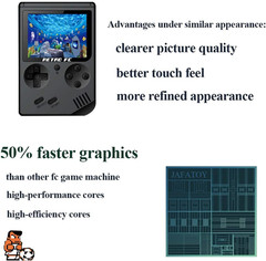 Retro Handheld Game Console 168 Classic 8Bit Games 3&Prime; LCD Screen AV TV Out Black