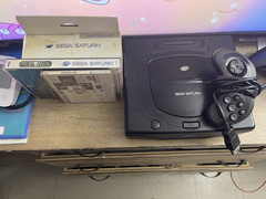 SEGA Saturn Black Console w/ Controller & Game NTSC-U/C Composite RCA Mem Slot