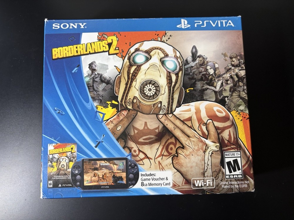 Borderlands 2 Sony PS Vita Black System PCH-2001 Complete In Box Mint Screen