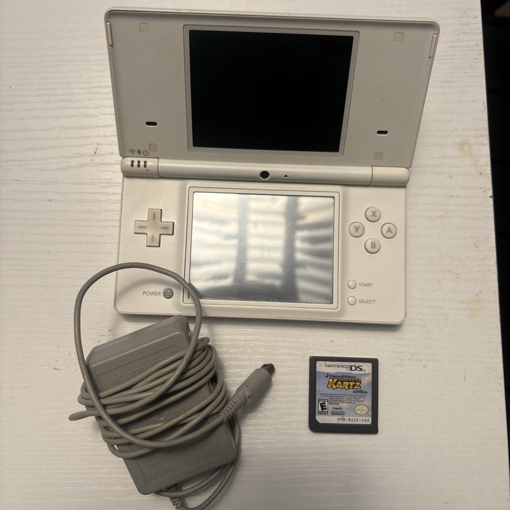 Nintendo DSi TWL-001 White Dual Screen Handheld System – Used [No Stylus] W Game