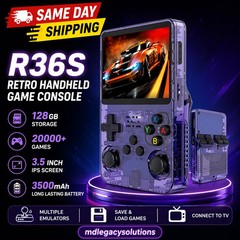 R36S Retro Handheld Game Console 128GB 20000 Games 3.5&Prime; IPS Screen Portable Game