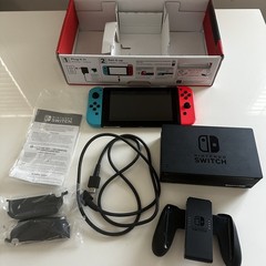 Nintendo Switch w/ Neon Blue & Red Joy-Con (HAC-001-01) Tested, No Power Cord