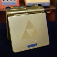 Nintendo Gameboy Advance SP Legend of Zelda Gold IPS MOD Adjustable Brightness