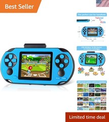 3.0 » Large Screen Handheld Game with 230 Classic Games – Perfect Gift in Blue