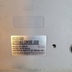 Super Nintendo SNES Console Only AS IS Parts or Repair-No Eject Button-SNES-001