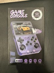 R36S Retro Handheld Game Console Transparent Purple 640×480 IPS Screen Emulation