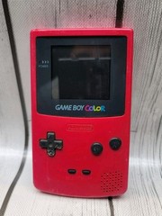 Nintendo Game Boy Color CGB-001 Berry Red Handheld Console As Is For Parts