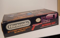 Nintendo NES Action Set w/ Console, 1 Controllers, Zapper, Cords, x2 Games