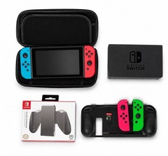Nintendo Switch (HAC-001) Console Bundle Red Blue + Pink Green Hard + Carry Case