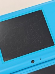 Nintendo DSi TWL-001 Bright Blue Color w/ Charger & Space Invaders Working