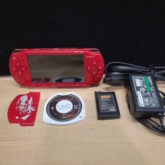Sony PlayStation Portable PSP-2001 God of War Edition Red Console W/Game New Bat