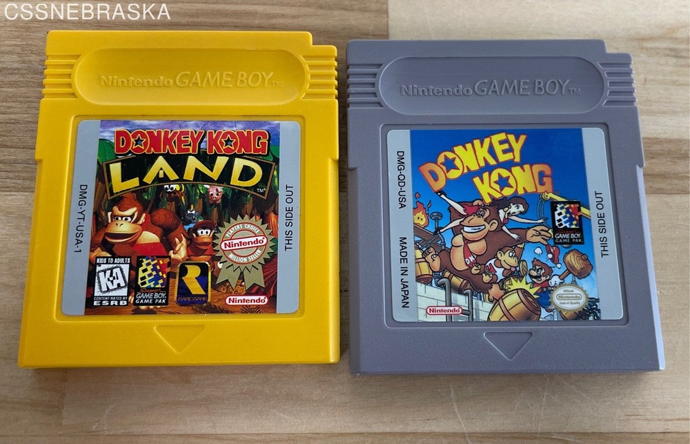 Original Nintendo Game Boy console Donkey Kong Land (1995) Donkey Kong (1994)