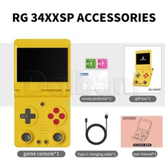 RG 34XXSP Anbernic Handheld Retro Game Console 3.4-inch H700 3300mAH Linux