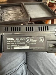 SEGA Saturn Console Black w/ Power & AV Cords, NTSC-U/C MK-80000 – READ DESCRIP