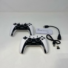 GAMER 4K Game Stick Pro + 2.4G Controllers – White/Black