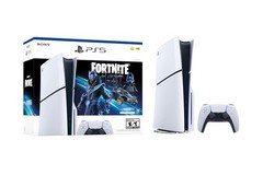 New Sealed Sony PlayStation 5 PS5 Slim Disc Edition Fortnite Cobalt Star Bundle