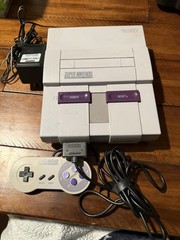 Nintendo Super NES SNES Console SNS-001 w/ OEM Controller + Power Adapter