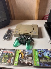 Sony Playstation PS1 Original Console Bundle Controller Tested Working 3 Games