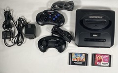 Sega Genesis Console MK-1631 Bundle Sonic NFR Barbie 2 Controllers Tested