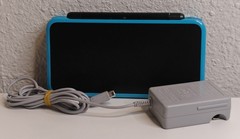 New Nintendo 2DS XL Turquoise/Black W/ Charger & Stylus; Loaded With Games