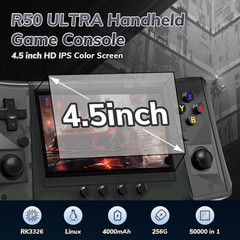 【50000 in 1】 R50 Ultra Handheld Game Console 4.5 Inch IPS Screen Mini Retro Cons