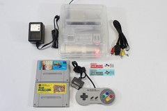 Nintendo Super Famicom Clear White Console SFC Controller AC AV Mario World SNES