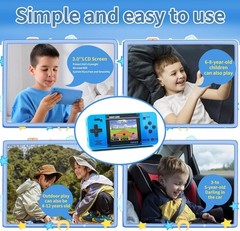 Lightweight 3.0 » LCD Handheld Gaming Console for Kids – 220 Games, Blue