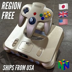 GOLD Nintendo 64 CIB N64 Console Complete In Box REGION FREE NTSC JPN/USA TESTED