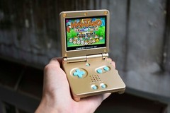 Backlit IPS LCD GBAsp Mod Nintendo Gameboy Advance SP Light Gold