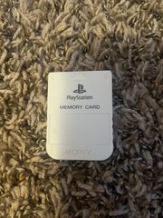 Sony PlayStation 1 Console – Gray. Includes White OEM Memory Card. NO CONTROLLER