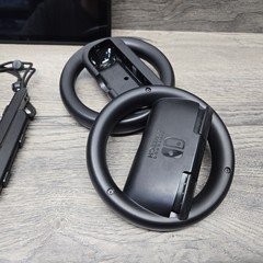 Nintendo Switch System 32GB Console Charger Dock Steering Wheel *No Joy-Cons*