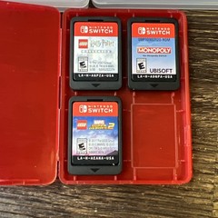 Nintendo Switch V2 Bundle with 256MB Micro SD Card + Travel & Hard Case + 5Games