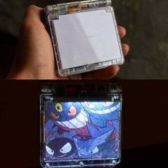 Backlit IPS LCD GBAsp Mod Nintendo Gameboy Advance SP LEDs Lamp Gengar