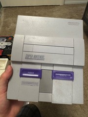 Super NES Nintendo SNES video game console system CIB complete SUPER SET rough