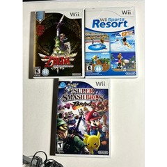 Nintendo Wii Console Complete CIB + 1 Wii remote 1 Nunchuck in box w/ 4 Games🔥