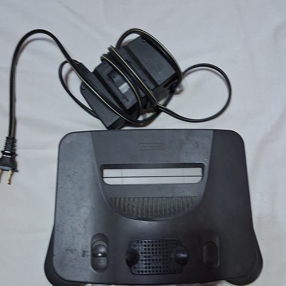 Nintendo 64 Black Multiplayer Console Composite RCA with Power Adapter