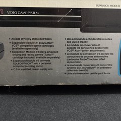 French/Canadian Colecovision with box/styrofoam, manual, 2 controllers, cables.