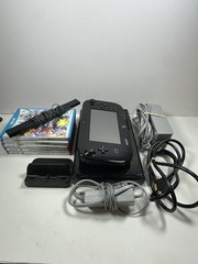 Nintendo Wii U 32GB Deluxe Black WUP-101(02) Console Bundle 5 Games Tested