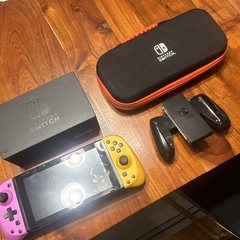 Nintendo Switch Console Dockable w/ Purple & Yellow Joy-Con, Dock, Grip, HDMI,
