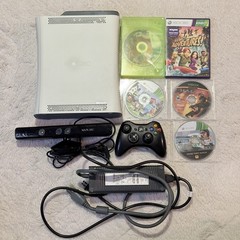 Xbox 360 Console 60gb Bundle 5 Games Kinect Wireless Adapter Controller Tested
