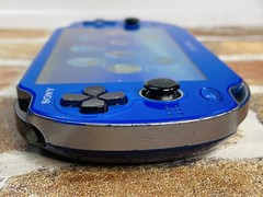 SONY PS Vita PCH-1000 Sapphire Blue ZA04 Playstation Charger 8GB Tested No.2D P
