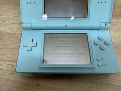 Nintendo DS lite Ice blue Tested Stylus, gba cover, Charger, 4 Games.