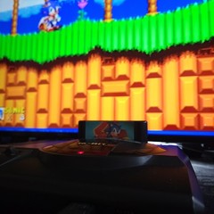 Sega Genesis Model 1601 Console w/ 2 Controllers + Cords, AV Cable, Sonic 2 A2