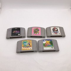 Nintendo 64 Console Gold Box NUS-001 5 Games Bundle N64 NTSC-J Japan Tested