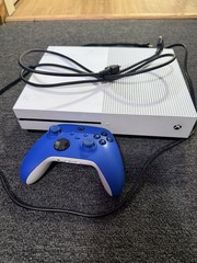 Xbox One S 2TB Console 1681 White, Shock Blue Controller, Power, HDMI, TESTED!